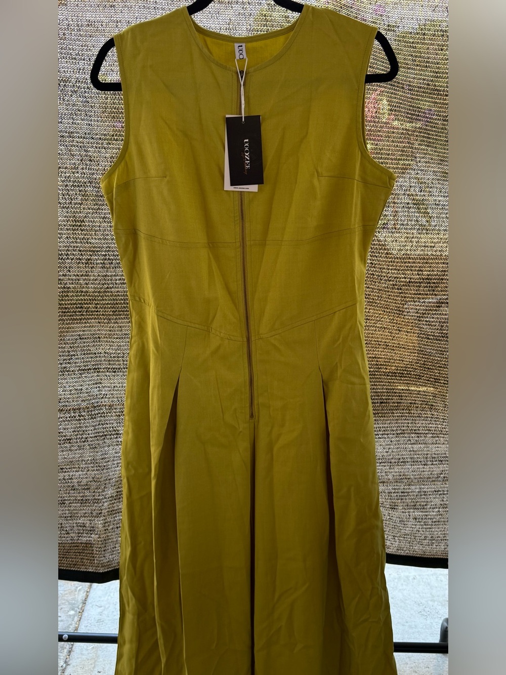 Vero Moda Olive Sleeveless Zip-Front A-Line Dress